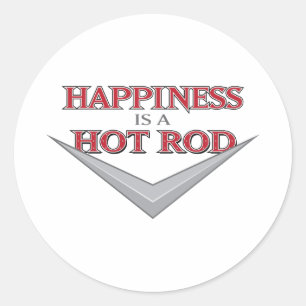 Adesivo Redondo Felicidade Hot Rod