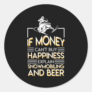 Adesivo Redondo Felicidade Snowmobiling do comprar do Cant do