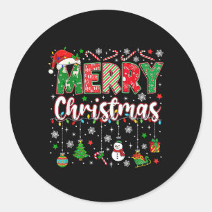 Adesivo Redondo Felicidades Natal Chapéu Vermelho do Papai Noel Re