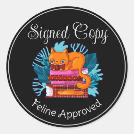 Adesivo Redondo Felino de Cópia Assinado Aprovado