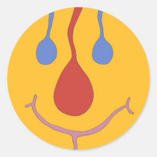 ADESIVO REDONDO FELIZ