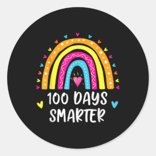 Adesivo Redondo Feliz 100º Dia De Estudante Escolar 100 Dias Mais 
