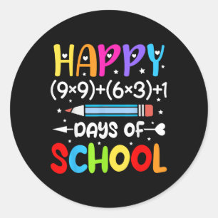 Adesivo Redondo Feliz 100º Dia De Mães Escolares 100 Dias Mais Int