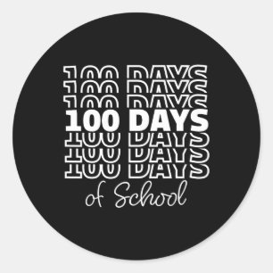 Adesivo Redondo Feliz 100 Dias De Escola 100º Dia De Escola Ensine