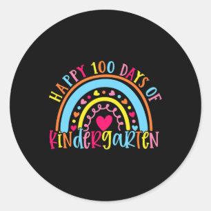 Adesivo Redondo Feliz 100 Dias De Jardim De Infância 100 Dias De E