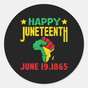 Adesivo Redondo Feliz 19 de junho História Negra Mês 19 de junho