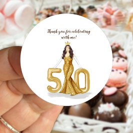 Adesivo Redondo feliz 50 anos