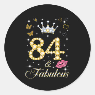 Adesivo Redondo Feliz 84 E Fabulosa Coroa, Ele Lança 84º