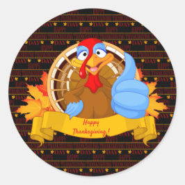 Adesivo Redondo Feliz Ação de Graças