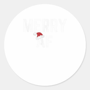 Adesivo Redondo Feliz AF Feliz Natal Nove