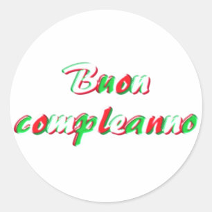 Adesivo Redondo Feliz aniversário