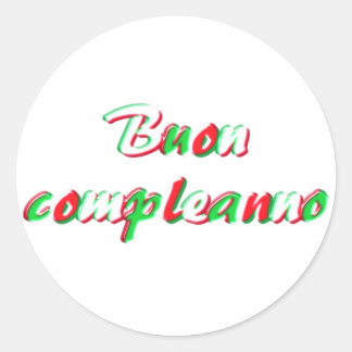 Adesivo Redondo Feliz aniversário