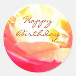 Adesivo Redondo Feliz aniversário