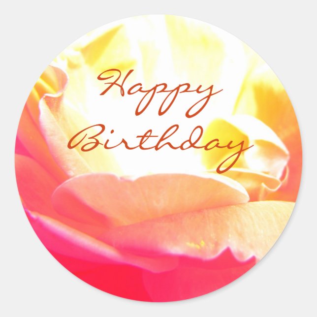 Adesivo Redondo Feliz aniversário (Frente)