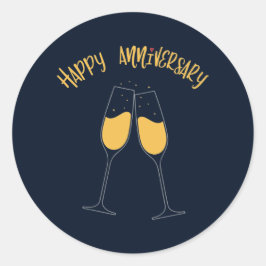 Adesivo Redondo Feliz aniversário