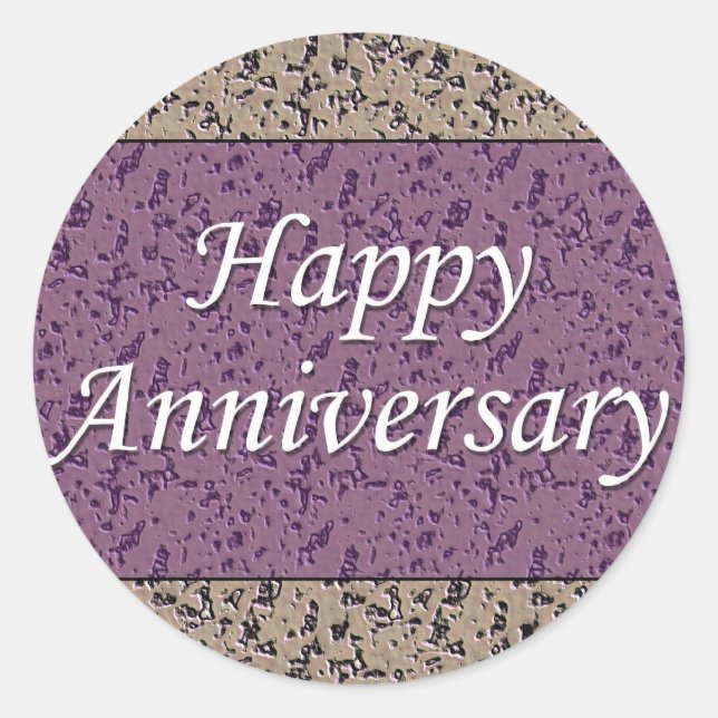 Adesivo Redondo Feliz aniversário (Frente)