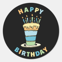 Feliz Aniversário Com Design De Bolo