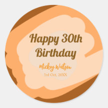 Feliz aniversário de 30 anos em madeira rústica de