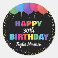 Feliz Aniversário do Ano Personalizado Nome Balões