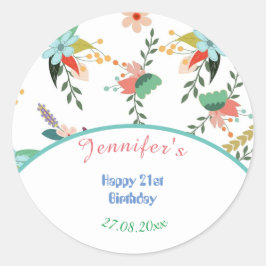 Adesivo Redondo Feliz Aniversário Feliz Feliz, Feliz Aniversário 2