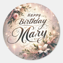 Feliz Aniversário Mary - Padrões de Celebração Per