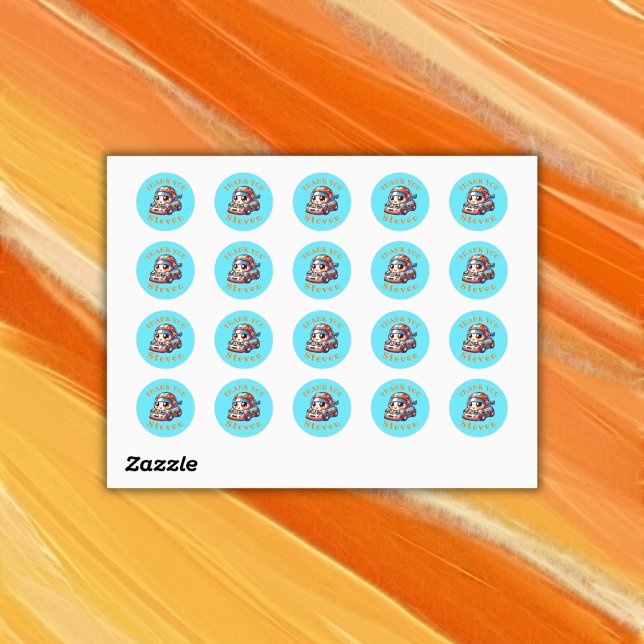 Adesivo Redondo Feliz Aniversário Monograma - Carro Corrente | (Criador carregado)