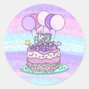 Balon Cake Roxo  Birthday cake roses, Beautiful birthday cakes, Birthday  cake toppers