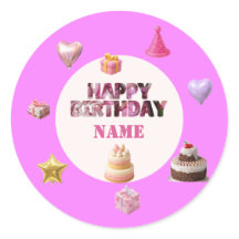 Feliz Aniversário Rosa Personalizado