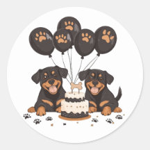 Feliz Aniversário Rottweiler Cães