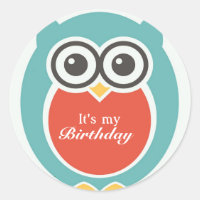 Feliz aniversário Stickers Bonitinho Cartoon
