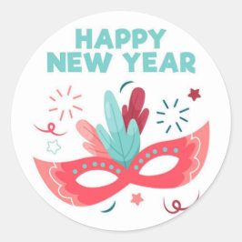 Adesivo Redondo Feliz ano novo