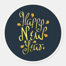 Adesivo Redondo Feliz ano novo