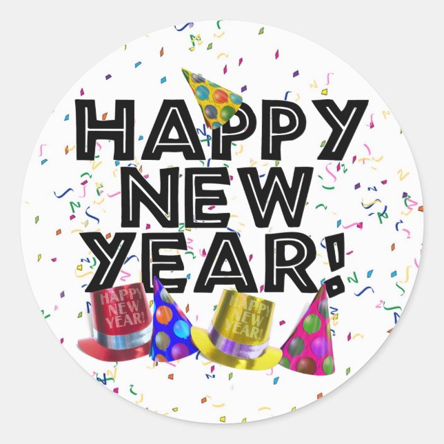ADESIVO REDONDO FELIZ ANO NOVO! (Frente)