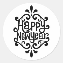 Adesivo Redondo Feliz ano novo