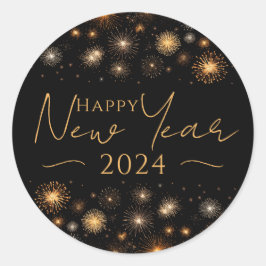 Adesivo Redondo Feliz ano novo