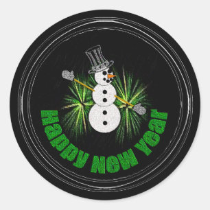 ADESIVO REDONDO FELIZ ANO NOVO 1