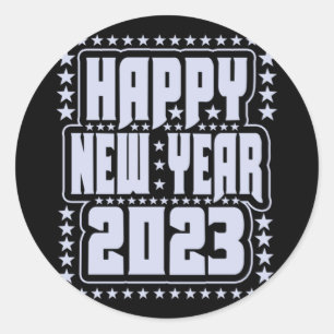 Adesivo Redondo Feliz ano novo 2023 146