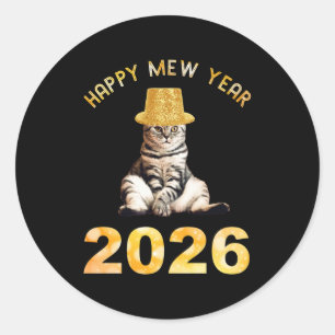 Adesivo Redondo Feliz Ano Novo 2026