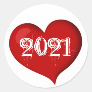 Adesivo Redondo Feliz ano novo personalizável