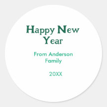 Feliz ano novo verde adicionar nome da família ano