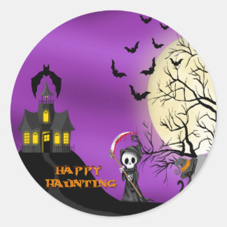 Adesivo Redondo Feliz assombro dos selos de envelopes de papel