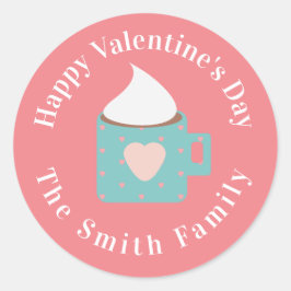 Adesivo Redondo Feliz Aterro do Dia dos Namorados Chocolate