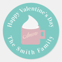 Adesivo Redondo Feliz Aterro do Dia dos Namorados Chocolate