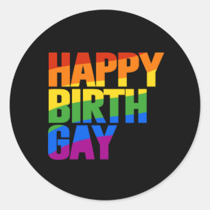 Adesivo Redondo Feliz Birthgay