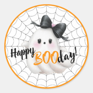 Adesivo Redondo Feliz BOODay - Alegres e Feliz Aniversário