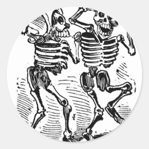 Adesivo Redondo "Feliz Calaveras" Dia dos Mortos no México