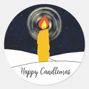 Adesivo Redondo Feliz Candlemas