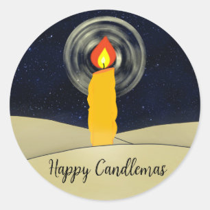 Adesivo Redondo Feliz Candlemas
