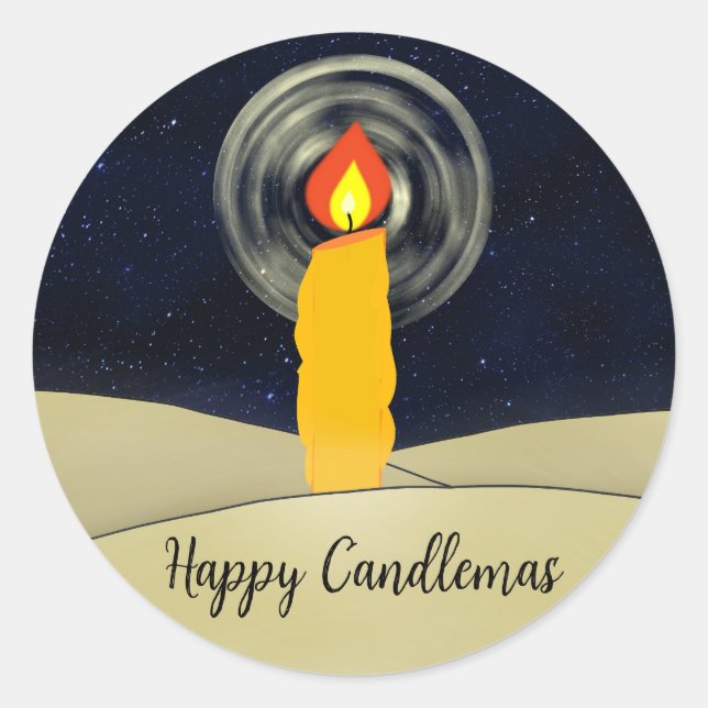 Adesivo Redondo Feliz Candlemas (Frente)