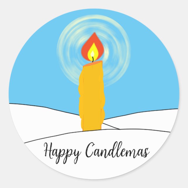 Adesivo Redondo Feliz Candlemas (Frente)